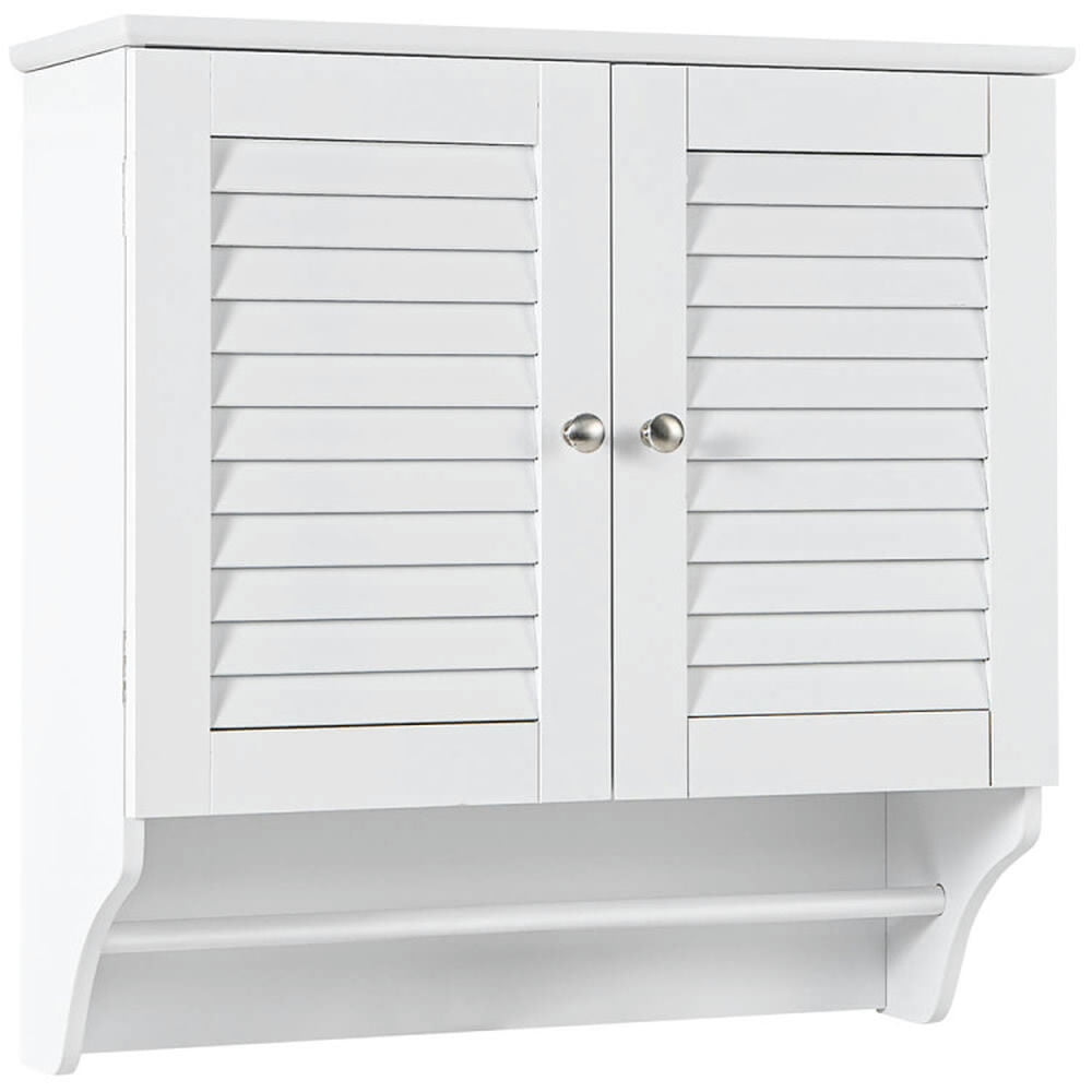 Finihen Bathroom Wall Cabinet, Wall Mounted Bathroom Cabinet, Medicine Cabinet, Bathroom Medicine Cabinet with Height Adjustable Shelf and Towels Bar, for Bathroom, White Finihen Bathroom Wall Cabinet, Wall Mounted Bathroom Cabinet, Medicine Cabinet, Bathroom Medicine Cabinet with Height Adjustable Shelf and Towels Bar, for Bathroom, White