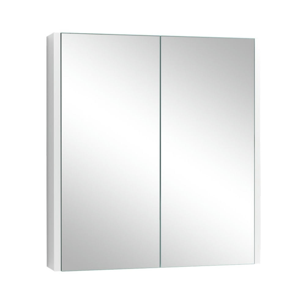 Finihen Bathroom Wall Cabinet, Wall Mounted Bathroom Mirror Cabinet, 2-Tier Wall-Mounted Bathroom Storage Cabinet with Double Mirror Doors and 2 Shelves, for Bathroom, White Finihen Bathroom Wall Cabinet, Wall Mounted Bathroom Mirror Cabinet, 2-Tier Wall-Mounted Bathroom Storage Cabinet with Double Mirror Doors and 2 Shelves, for Bathroom, White
