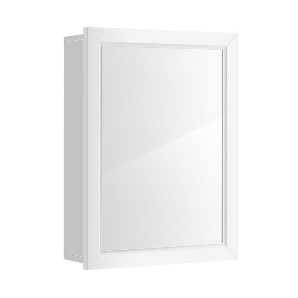 Finihen Bathroom Wall Cabinet, Wall Mounted Bathroom Mirror Cabinet, Wall Mounted Adjustable Medicine Storage Mirror Cabinet, for Bathroom, White Finihen Bathroom Wall Cabinet, Wall Mounted Bathroom Mirror Cabinet, Wall Mounted Adjustable Medicine Storage Mirror Cabinet, for Bathroom, White