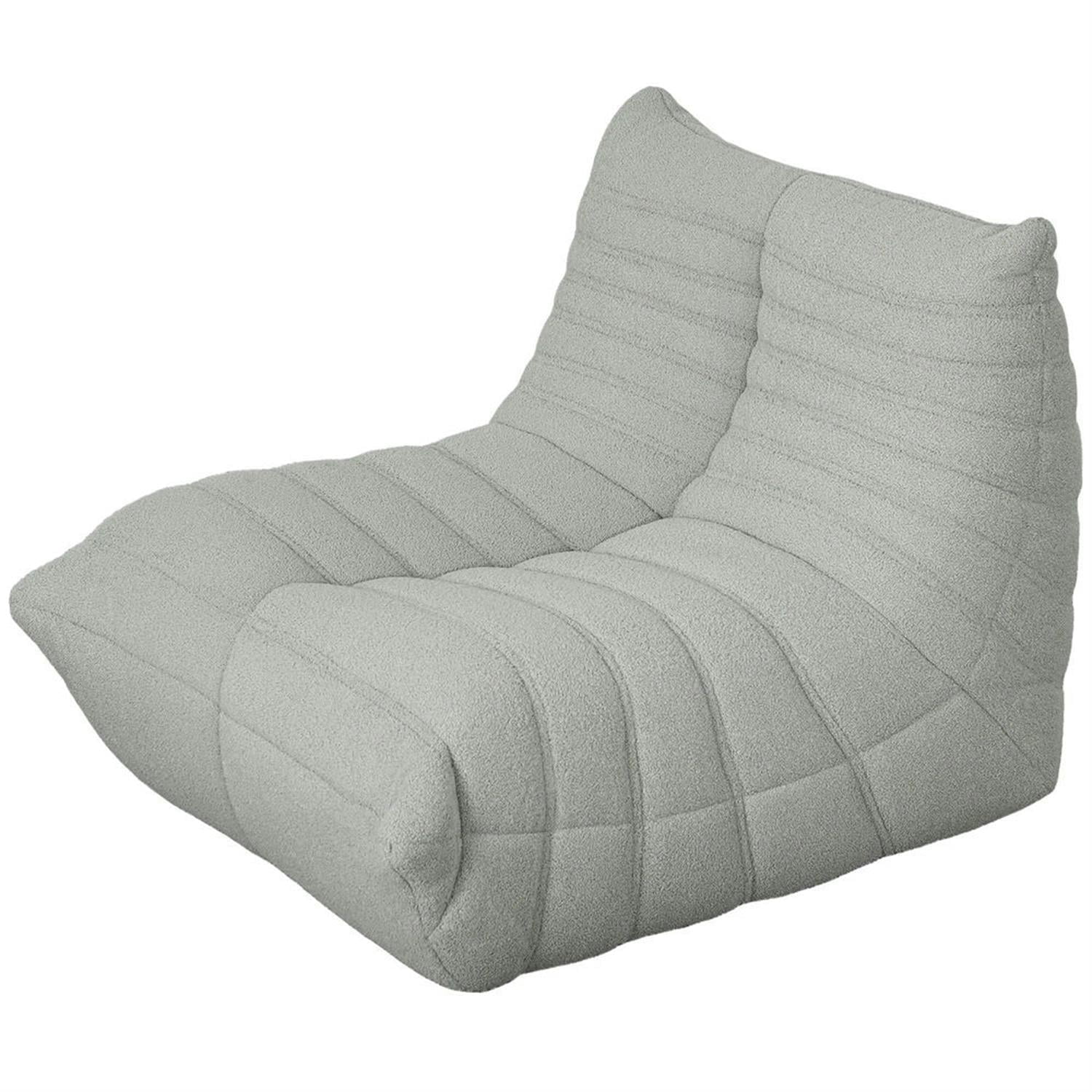 Demi Bonn Bean Bag Chair for Adults, Giant Fireside Chair, High Density Memory Foam Bean Bag Sofa Chair for Dorm, Living Room, Gray