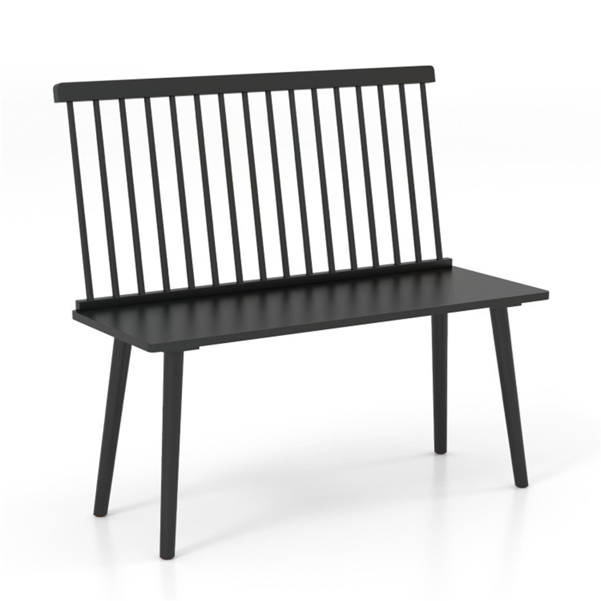 Finihen Bench for 2 with Spindle Back for Kitchen Dining Room Hallway Dining Chairs, Beige Finihen Bench for 2 with Spindle Back for Kitchen Dining Room Hallway Dining Chairs, Beige