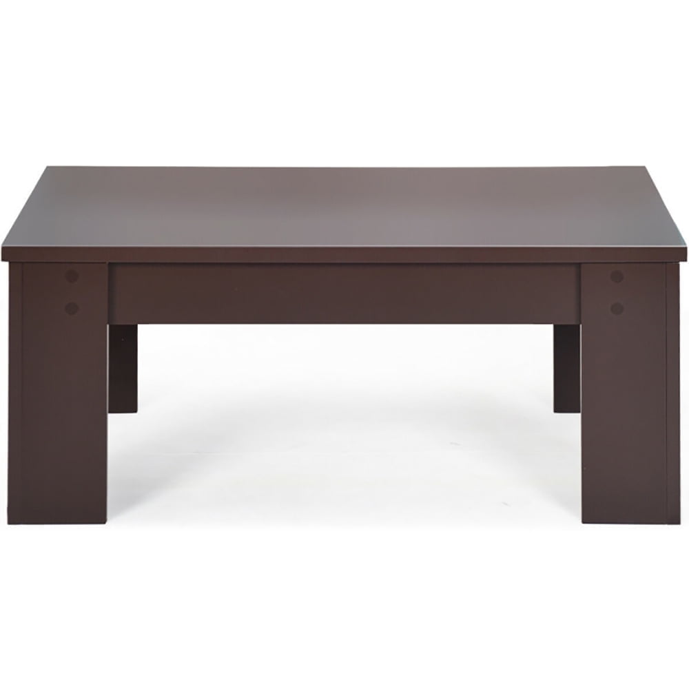Demi Bonn Coffee Table, Lift Top Coffee Pop-UP Cocktail Table-Brown, for Living Room, Reception Room, Office, Brown