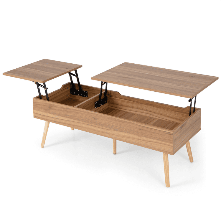 Finihen Coffee Table, Lift Top Coffee Table, 47 Inch Lift Top Coffee Table with 2 Hidden Compartments, for Living Room, Reception Room, Office, Brown Finihen Coffee Table, Lift Top Coffee Table, 47 Inch Lift Top Coffee Table with 2 Hidden Compartments, for Living Room, Reception Room, Office, Brown