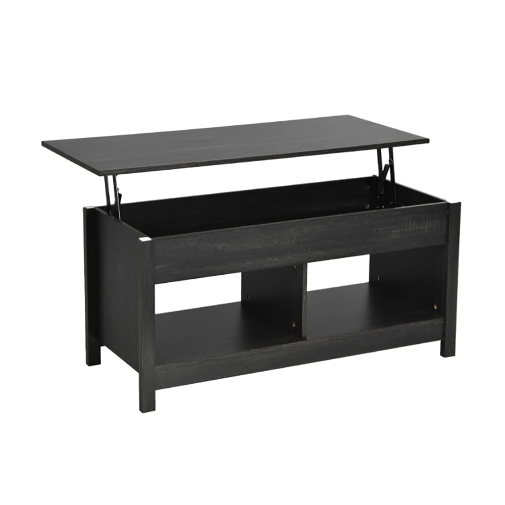 Demi Bonn Coffee Table, Lift Top Coffee Table with Hidden Storage Compartment and Lower Shelf, for Study Room, Black