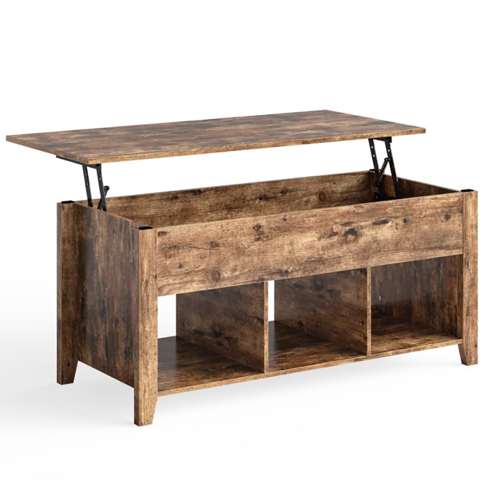 Finihen Coffee Table, Lift Top Coffee Table with Storage Lower Shelf, for Living Room, Reception Room, Office, Brown Finihen Coffee Table, Lift Top Coffee Table with Storage Lower Shelf, for Living Room, Reception Room, Office, Brown