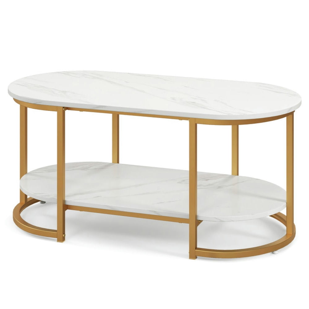 Finihen Coffee Table, Marble Coffee Table with Open Storage Shelf, for Living Room, Reception Room, White Finihen Coffee Table, Marble Coffee Table with Open Storage Shelf, for Living Room, Reception Room, White
