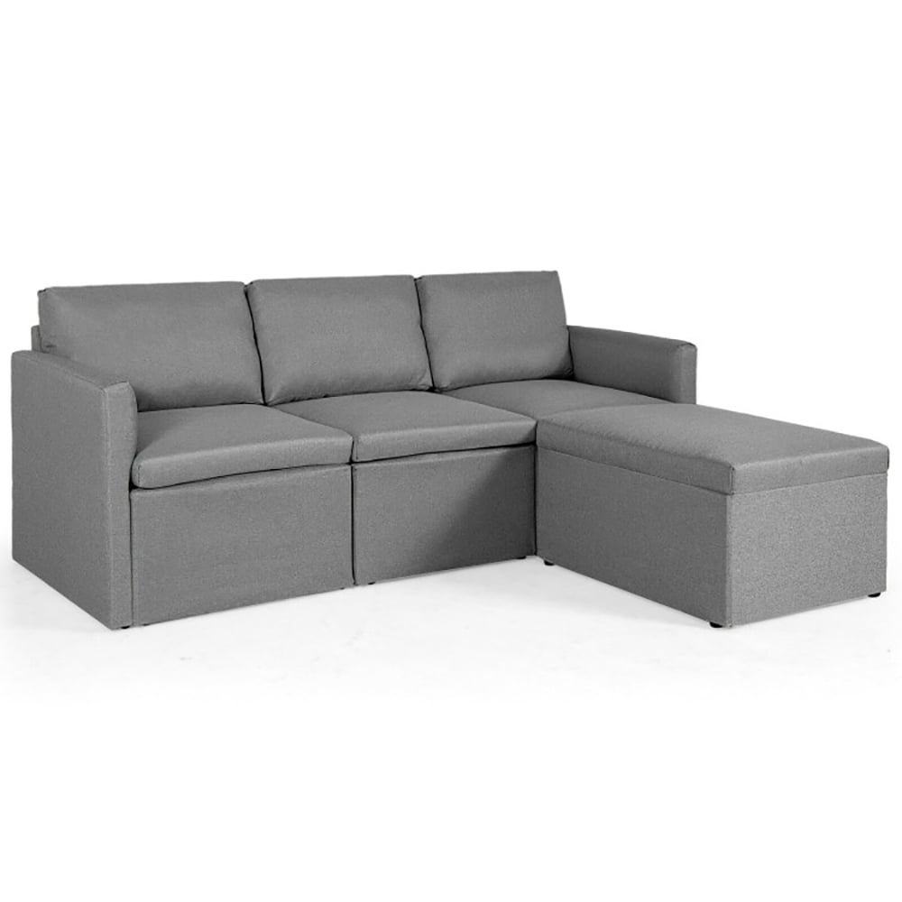 Finihen Convertible Sofa Bed, Modern Convertible Sleeper Couch, Convertible L-Shaped Sectional Sofa Couch with Reversible Chaise, for Living Room, Dark Gray Finihen Convertible Sofa Bed, Modern Convertible Sleeper Couch, Convertible L-Shaped Sectional Sofa Couch with Reversible Chaise, for Living Room, Dark Gray