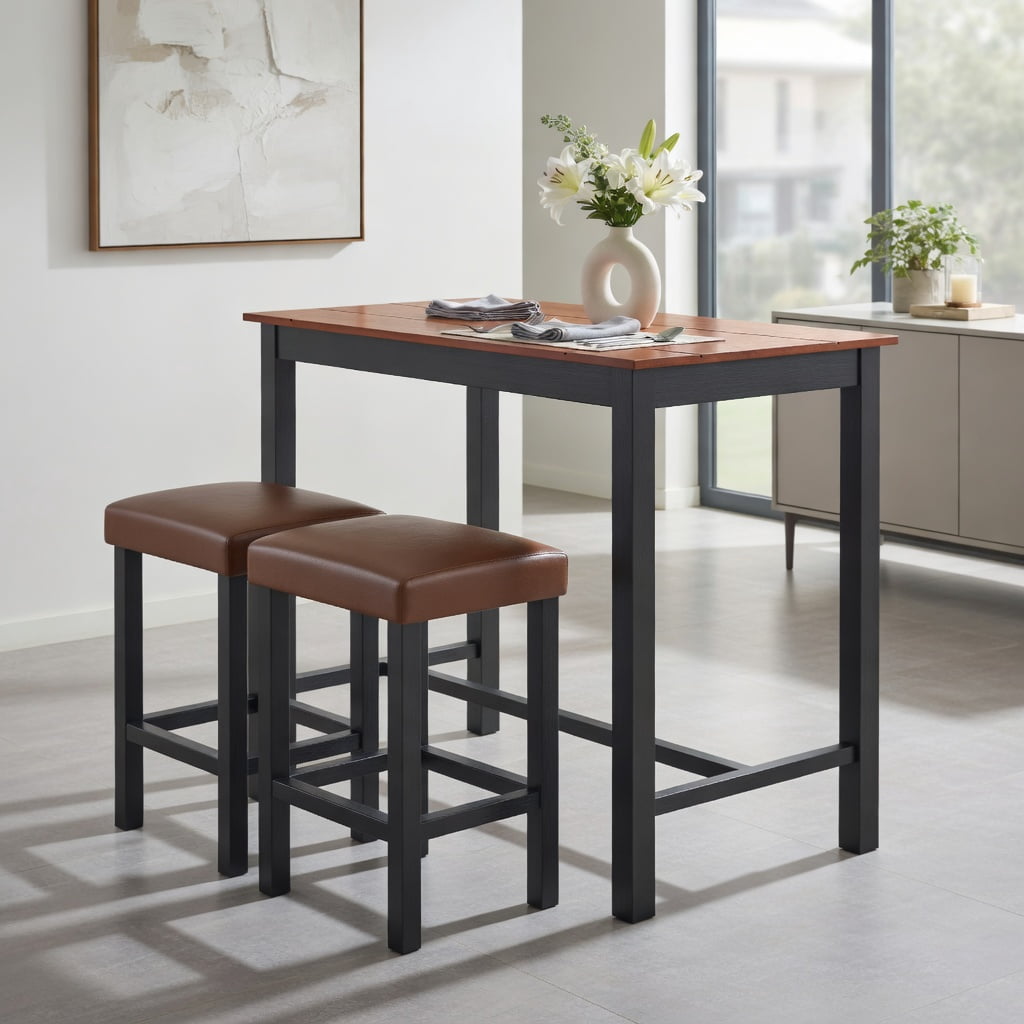 Demi Bonn Dining Set, Dining Table Set, 3 Piece Set Pub Dining Table ...