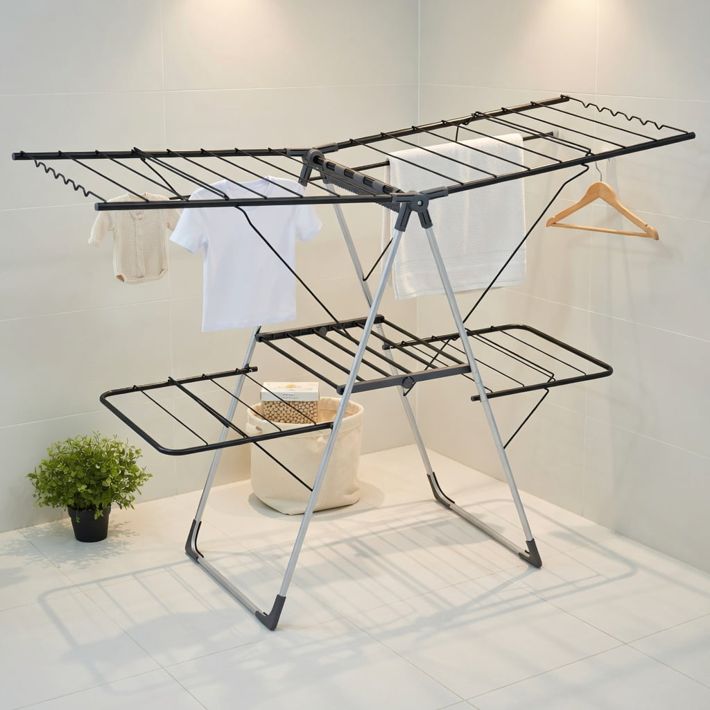 Clothes Drying Rails Frame Demi Bonn Drying Rack, Clothes Drying Rack, 2-Tier Clothes Drying Rack ...