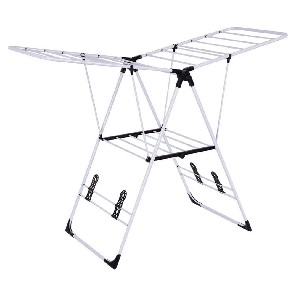 Finihen Drying Rack, Clothes Drying Rack, Portable Laundry Clothes Storage Drying Rack, for Indoor, Outdoor, White Finihen Drying Rack, Clothes Drying Rack, Portable Laundry Clothes Storage Drying Rack, for Indoor, Outdoor, White