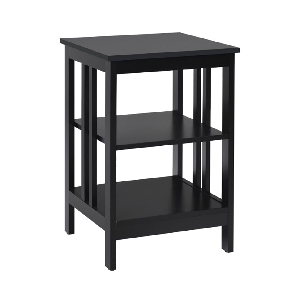 Finihen End Side Table, Nightstand, 2 Pieces 3-Tier Nightstand with Reinforced Bars and Stable Structure, Sofa Side Table, Bed Side Table, for Living Room, Bedroom, Black Finihen End Side Table, Nightstand, 2 Pieces 3-Tier Nightstand with Reinforced Bars and Stable Structure, Sofa Side Table, Bed Side Table, for Living Room, Bedroom, Black