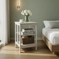 thumbnail image 1 of Demi Bonn End Side Table, Nightstand, 2 Pieces 3-Tier Nightstand with Reinforced Bars and Stable Structure, Sofa Side Table, Bed Side Table, for Living Room, Bedroom, Gray, 1 of 8