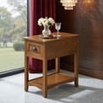 thumbnail image 1 of Demi Bonn End Side Table, Rectangular Nightstand, Contemporary Chair Side End Table Compact Table with Drawer Nightstand, for Living Room, Bedroom, Yellow, 1 of 7