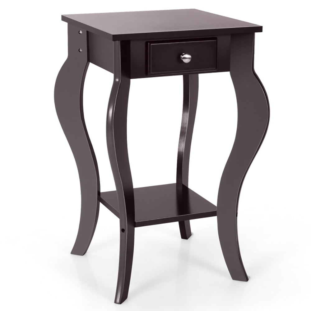 Finihen End Side Table, Set of 2 Side Table End Table Night Stand with Shelf, Sofa Couch Table, for Small Spaces, Living Room, Bedroom, Brown Finihen End Side Table, Set of 2 Side Table End Table Night Stand with Shelf, Sofa Couch Table, for Small Spaces, Living Room, Bedroom, Brown