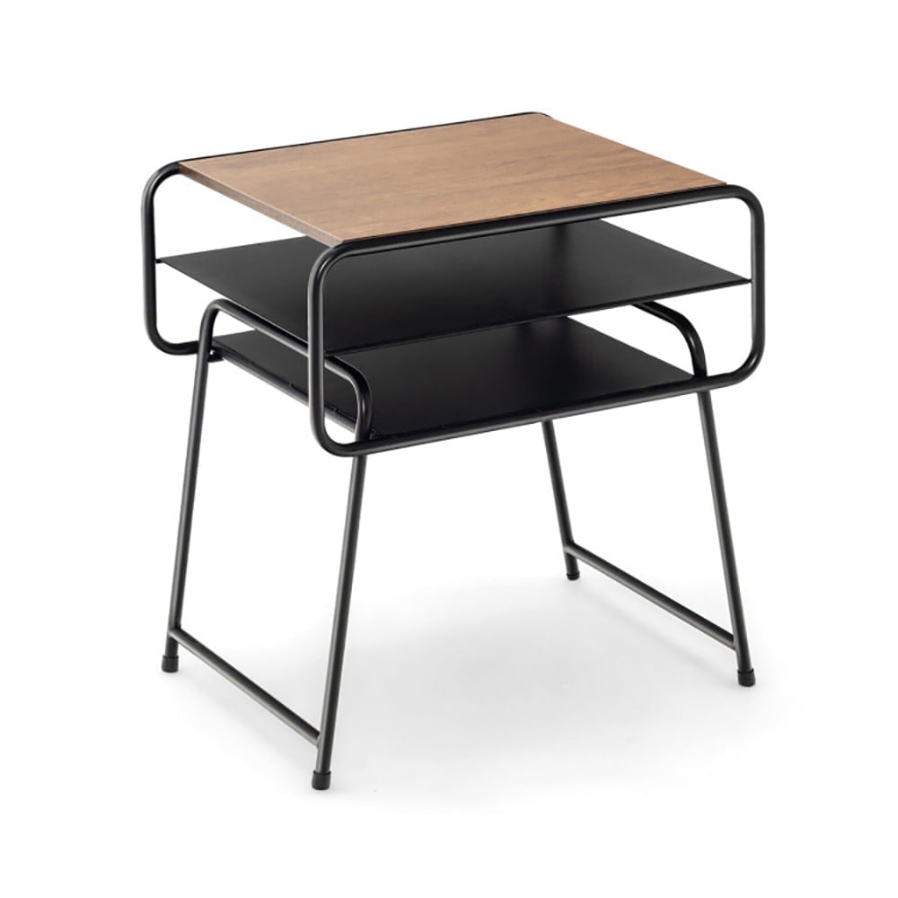 Demi Bonn End Table, 3-tier Compact Side End Table with Storage Shelf, Sofa Side Table, Bed Side Table, for Living Room, Bedroom, Coffee