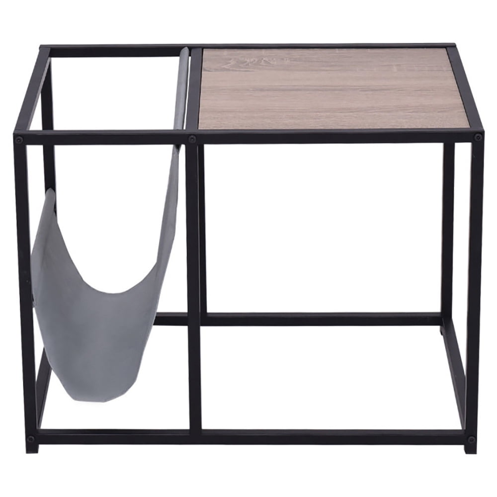 Finihen End Table, Accent Metal Magazine Organizer, Sofa Side Table, Bed Side Table, for Living Room, Bedroom, Brown Finihen End Table, Accent Metal Magazine Organizer, Sofa Side Table, Bed Side Table, for Living Room, Bedroom, Brown