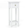 thumbnail image 1 of Demi Bonn End Table, Nightstand, 2 Tier Slim Nightstand Bedside Table with Drawer Shelf, Sofa Side Table, Bed Side Table, for Living Room, Bedroom, White, 1 of 7