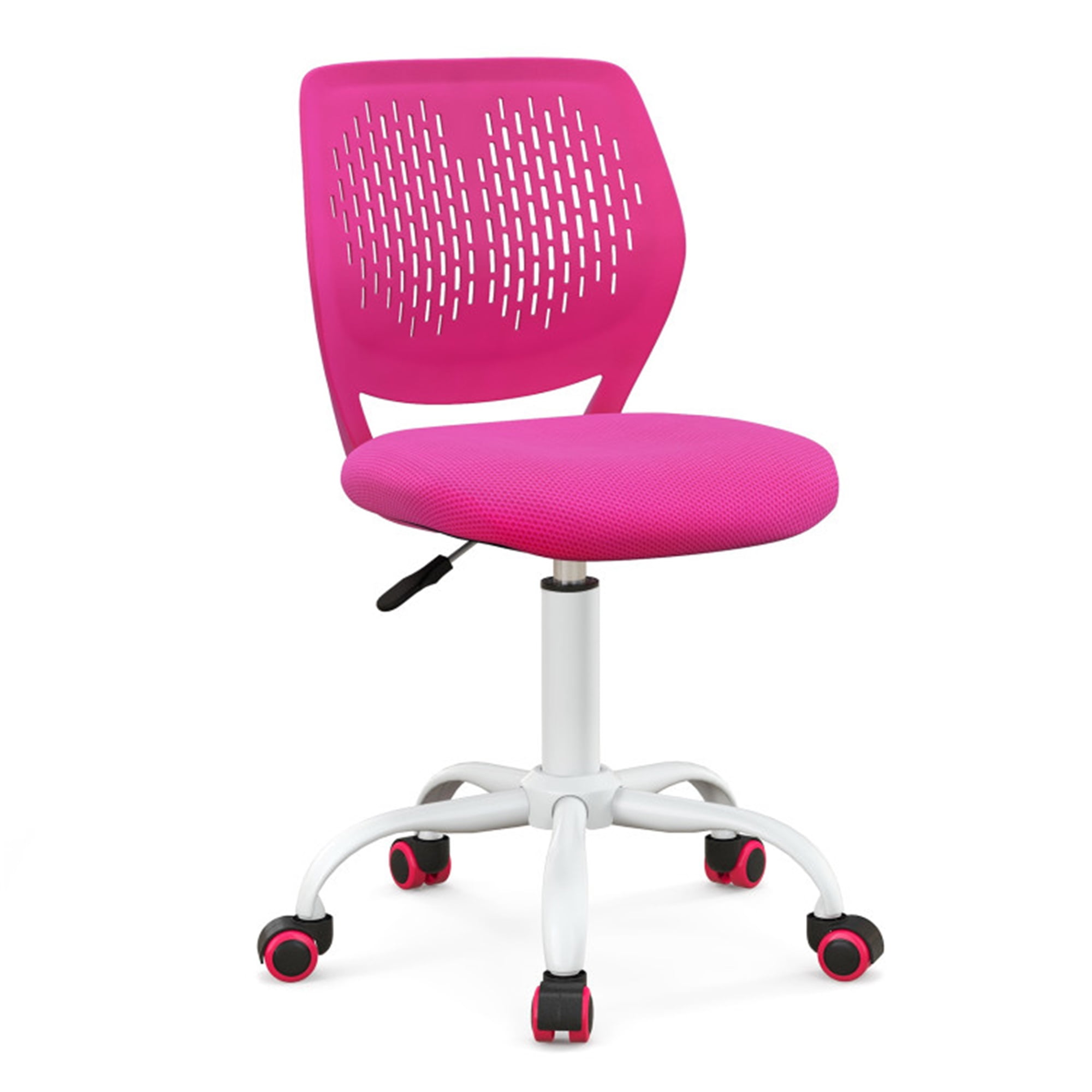 Finihen Ergonomic Children Study Chair with Adjustable Height, Rolling Work Computer Desk Chair, Pink Finihen Ergonomic Children Study Chair with Adjustable Height, Rolling Work Computer Desk Chair, Pink