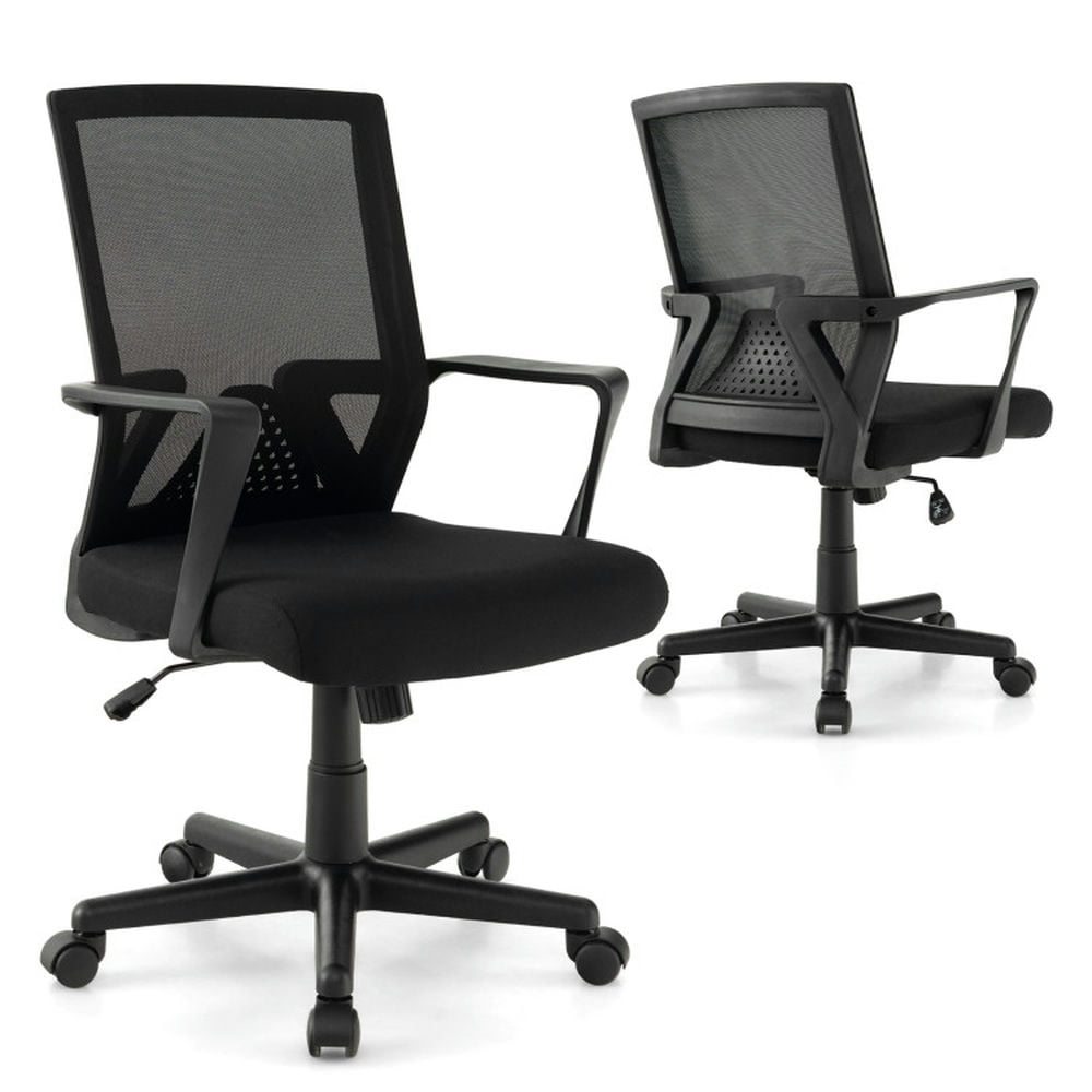 Finihen Ergonomic Desk Chair with Lumbar Support and Rocking Function, Rolling Work Computer Office Chair, Black Finihen Ergonomic Desk Chair with Lumbar Support and Rocking Function, Rolling Work Computer Office Chair, Black
