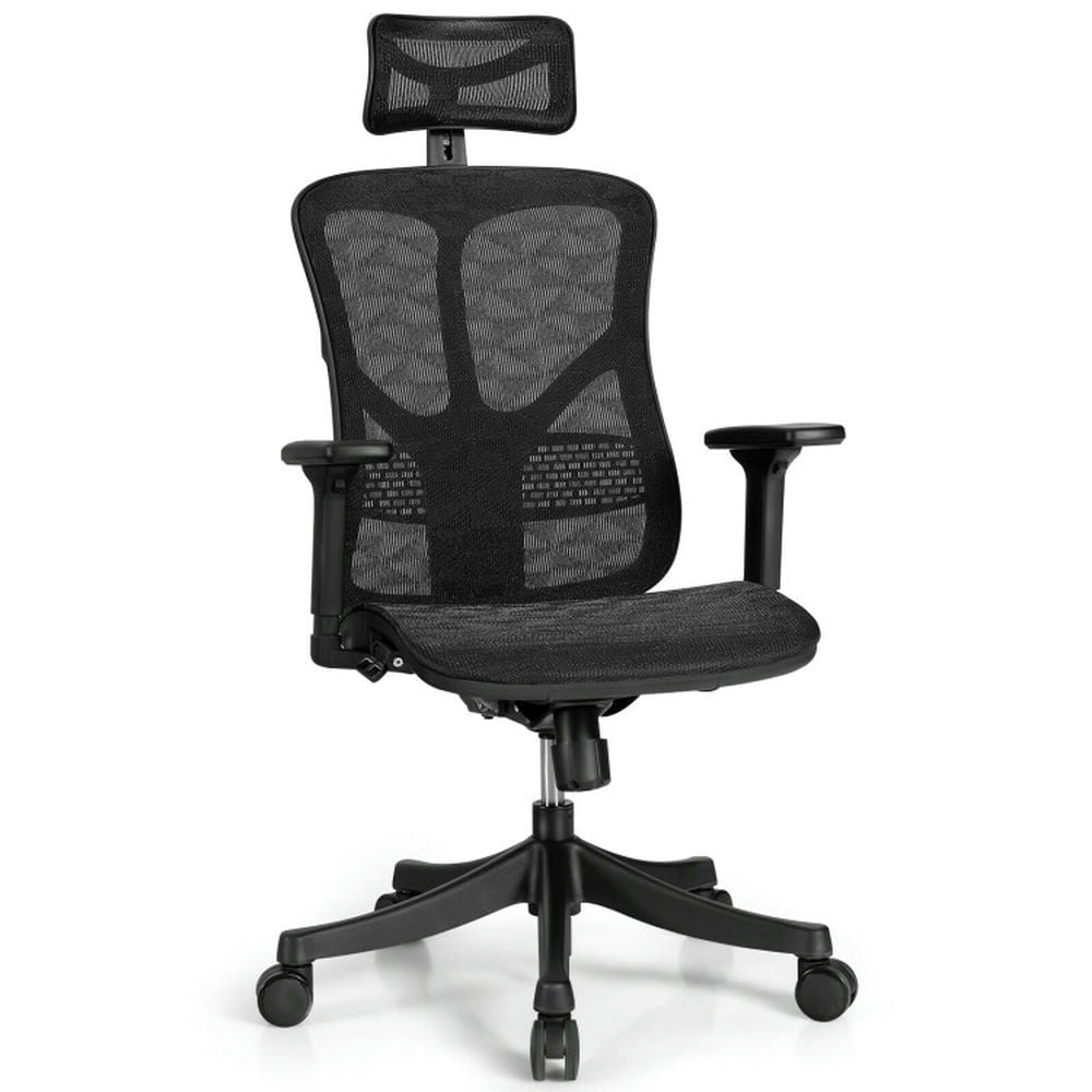 Demi Bonn Ergonomic High Back Mesh Adjustable Swivel Office Chair, Rolling Work Chairs for Home, Bedroom, Study, Black