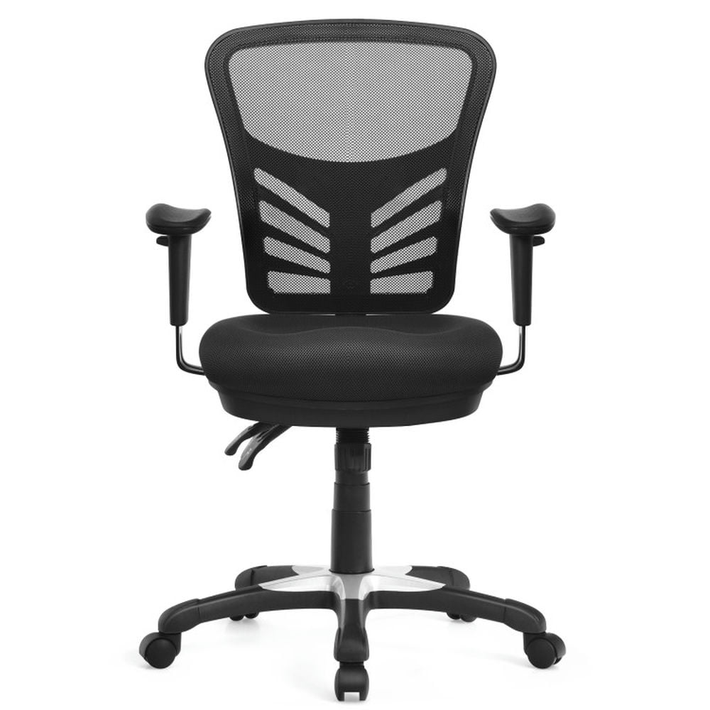 Finihen Ergonomic Mesh Office Chair with Adjustable Back Height and Armrests for Home, Bedroom, Study, Black Finihen Ergonomic Mesh Office Chair with Adjustable Back Height and Armrests for Home, Bedroom, Study, Black