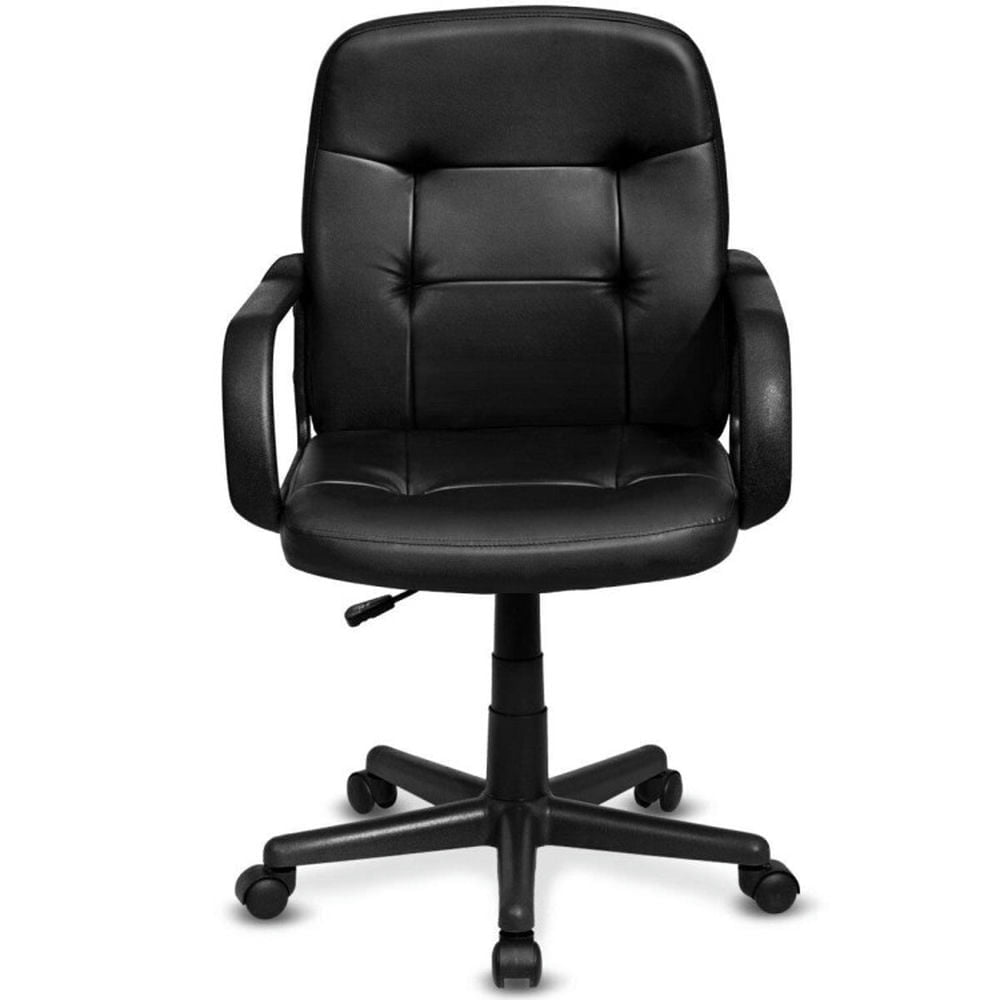 Demi Bonn Ergonomic Office Chair with 360-degree Wheels, Rolling Work Computer Desk Chair for Home, Bedroom, Study, Black