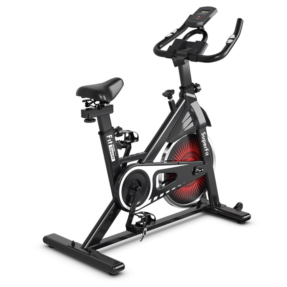 Demifill Exercise Bike, Stationary Bike for Home Gym, Indoor Silent Belt Drive, Adjustable Resistance Cycling Stationary Bike, for Cardio Workout, Indoor Cycling Bike for Home Cardio, Fitness, Red