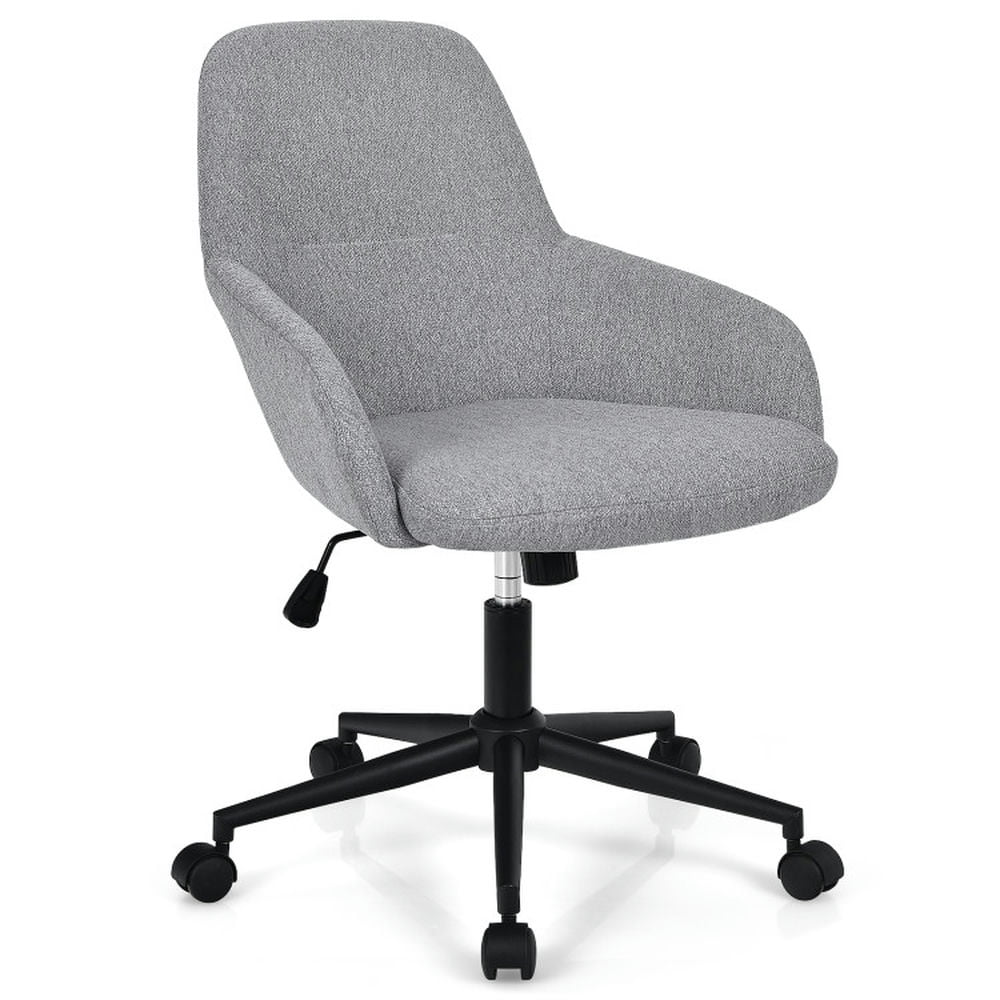 Finihen Fabric Home Office Chair with Rocking Backres, Rolling Work Computer Desk Chair for Home, Bedroom, Study, Gray Finihen Fabric Home Office Chair with Rocking Backres, Rolling Work Computer Desk Chair for Home, Bedroom, Study, Gray