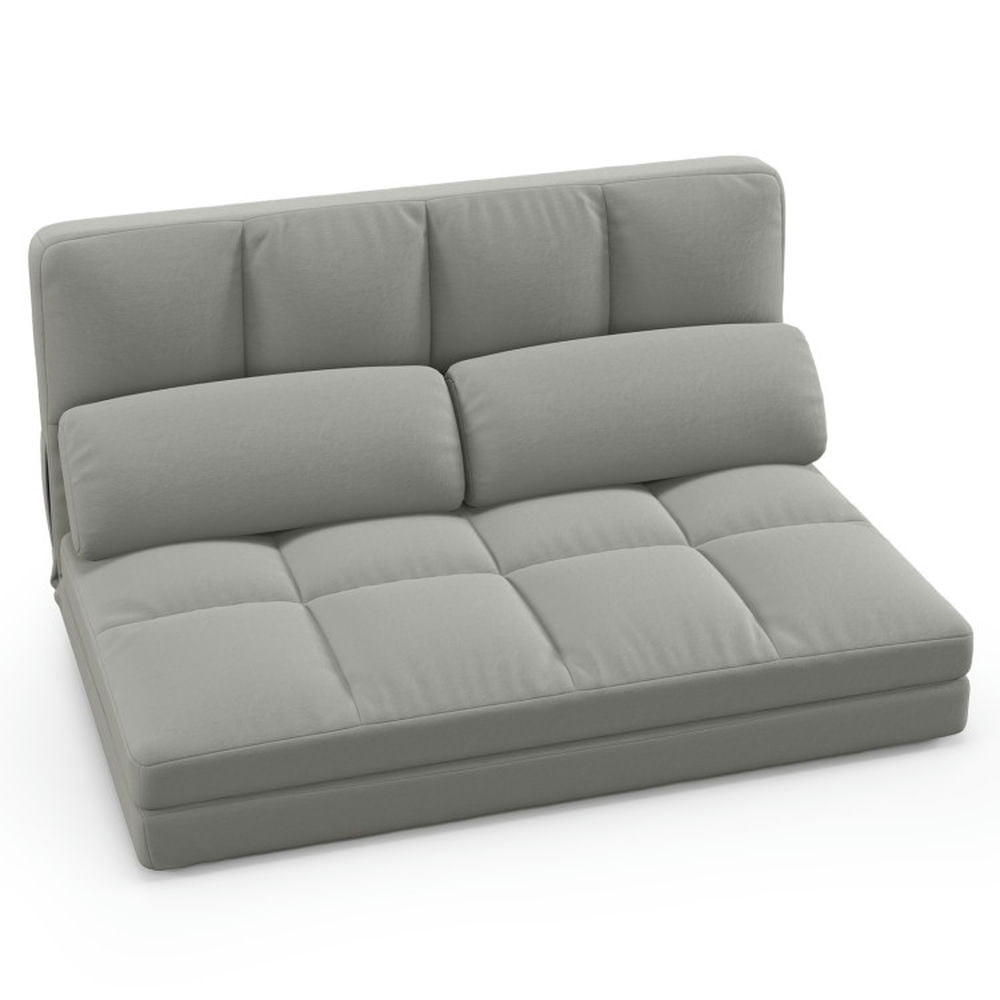 Finihen Floor Sofa, Adjustable Folding Floor Sofa Bed, Floor Sofa Bed with 6 Positions Adjustable Backrest Skin-friendly Velvet Cover, for Living Room, Bedroom, Light Gray Finihen Floor Sofa, Adjustable Folding Floor Sofa Bed, Floor Sofa Bed with 6 Positions Adjustable Backrest Skin-friendly Velvet Cover, for Living Room, Bedroom, Light Gray