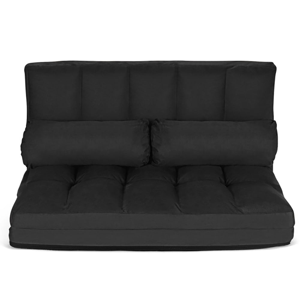 Finihen Fold Sofa Bed, Fold Out Couch, 6-Position Foldable Floor Sofa Bed with Detachable Cloth Cover, Washable Cover, Black Finihen Fold Sofa Bed, Fold Out Couch, 6-Position Foldable Floor Sofa Bed with Detachable Cloth Cover, Washable Cover, Black