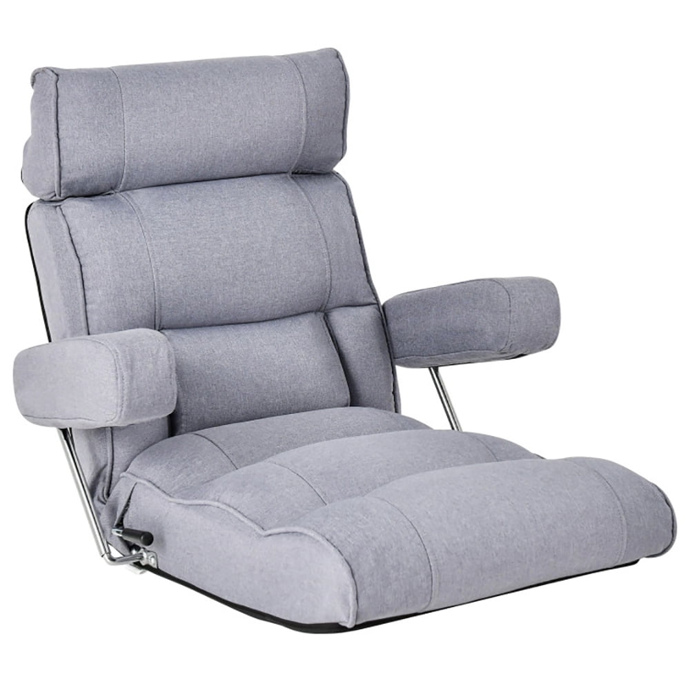 Finihen Folding Sofa Chair, Floor Chair, Adjustable Folding Sofa Chair with 6 Position Stepless Back, for Living Room, Bedroom, for Gaming, Reading, Gray Finihen Folding Sofa Chair, Floor Chair, Adjustable Folding Sofa Chair with 6 Position Stepless Back, for Living Room, Bedroom, for Gaming, Reading, Gray