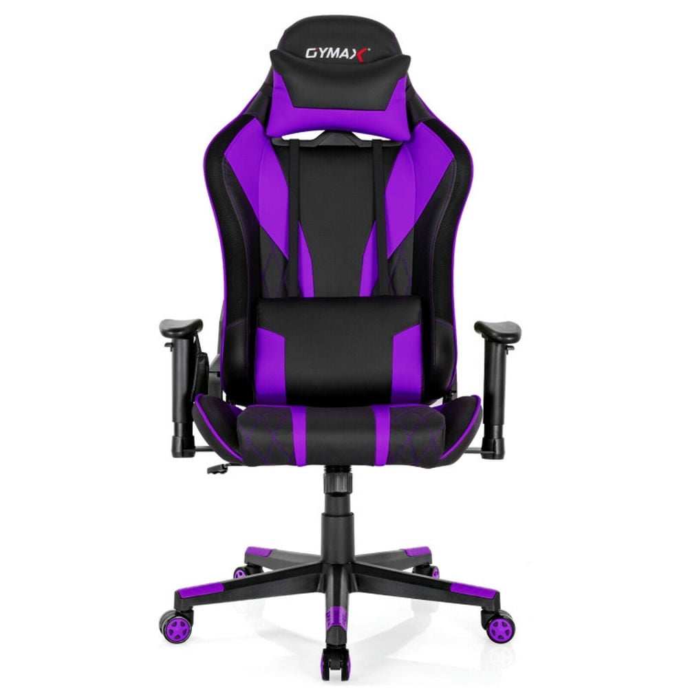 Finihen Gaming Chair with Headrest and Lumbar Support, Adjustable Swivel Computer Chair with Dynamic LED Lights, Purple Finihen Gaming Chair with Headrest and Lumbar Support, Adjustable Swivel Computer Chair with Dynamic LED Lights, Purple