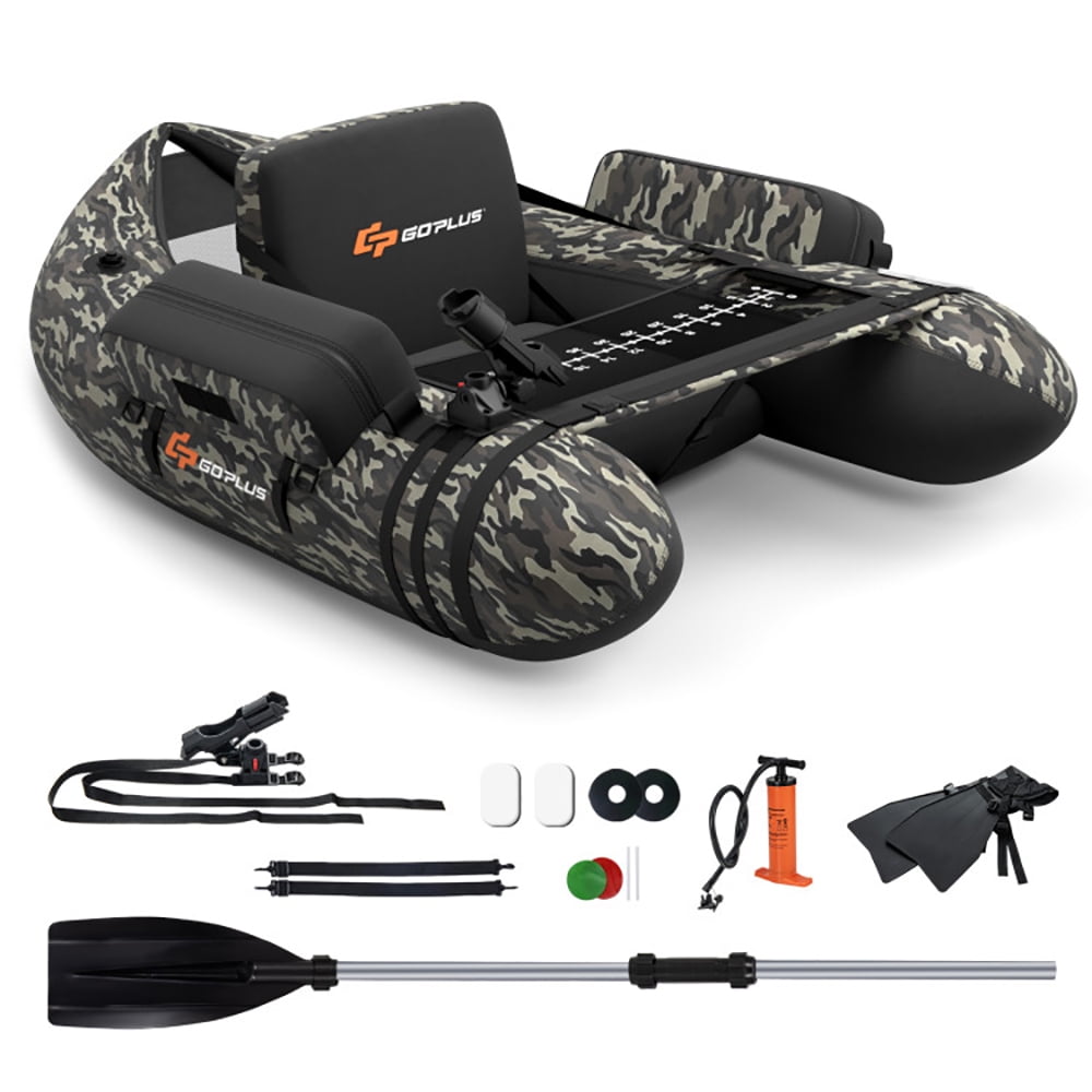 Demifill Inflatable Float Tube, Fishing Float Tube, Inflatable Fishing Float with Adjustable Straps & Storage Pockets, Camouflage Demifill Inflatable Float Tube, Fishing Float Tube, Inflatable Fishing Float with Adjustable Straps & Storage Pockets, Camouflage