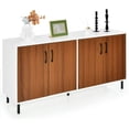 thumbnail image 1 of Demi Bonn Kitchen Storage Cabinet, Buffet Sideboard, 4-Door Kitchen Buffet Sideboard for Dining Room and Kitchen, for Dining Room, Kitchen, Living Room, White, 1 of 7