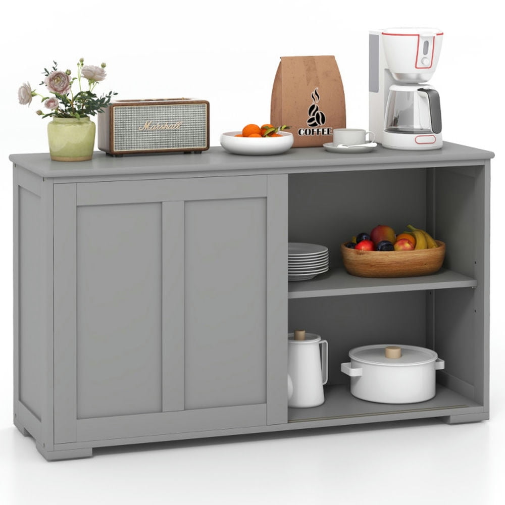 Finihen Kitchen Storage Cabinet, Buffet Sideboard, Antique Stackable Kitchen Storage Sideboard with Height Adjustable Shelf, for Dining Room, Kitchen, Living Room, Gray Finihen Kitchen Storage Cabinet, Buffet Sideboard, Antique Stackable Kitchen Storage Sideboard with Height Adjustable Shelf, for Dining Room, Kitchen, Living Room, Gray