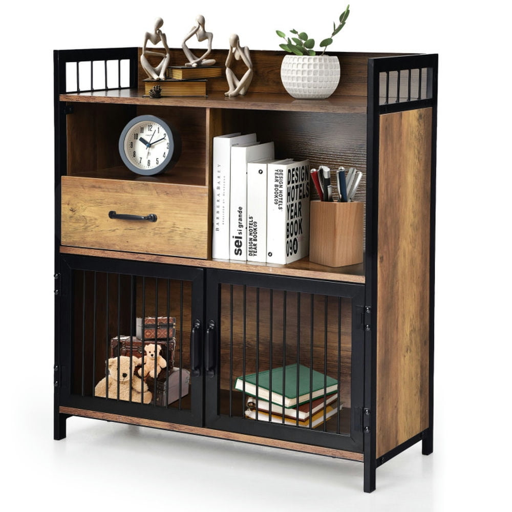 Finihen Kitchen Storage Cabinet, Buffet Sideboard, Buffet Cabinet with Drawer and Wood Storage Shelf for Kitchen, for Dining Room, Kitchen, Living Room, Rustic Brown Finihen Kitchen Storage Cabinet, Buffet Sideboard, Buffet Cabinet with Drawer and Wood Storage Shelf for Kitchen, for Dining Room, Kitchen, Living Room, Rustic Brown