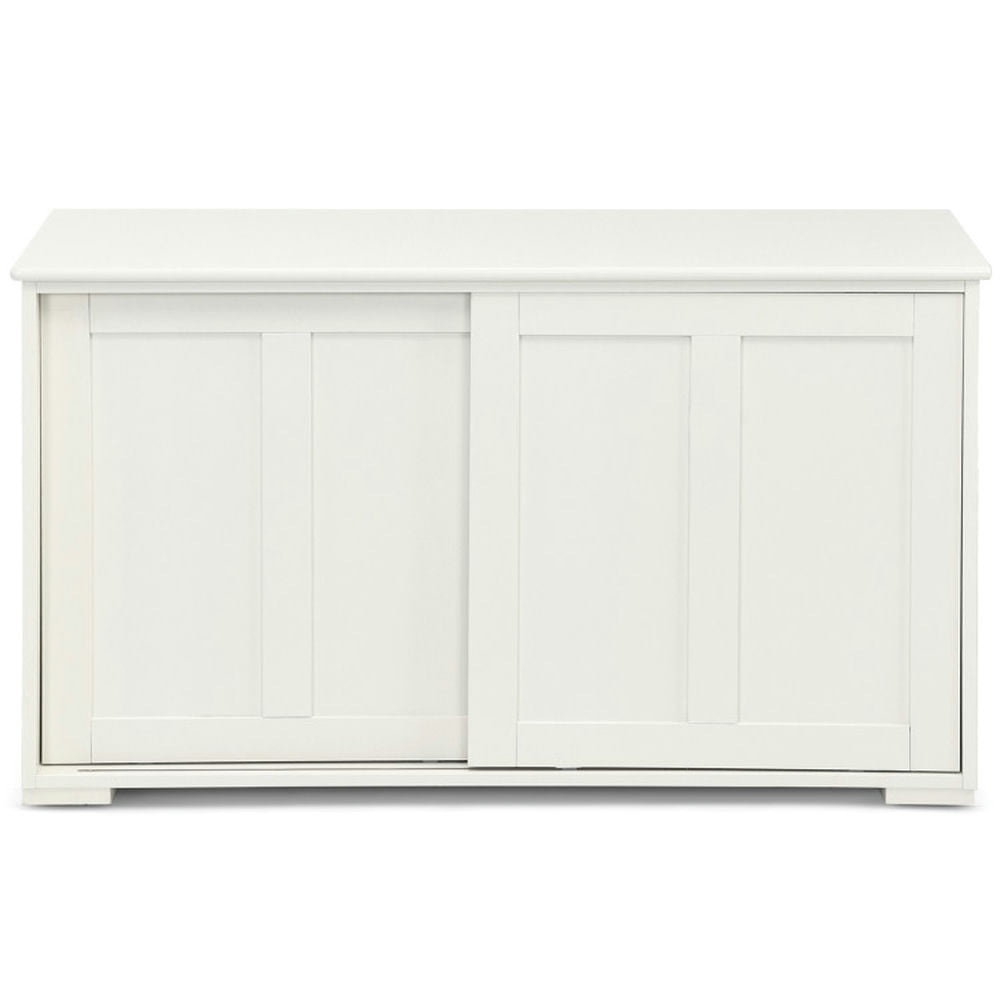 Finihen Kitchen Storage Cabinet, Buffet Sideboard, Kitchen Storage Cupboard Cabinet with Sliding Door, for Dining Room, Kitchen, Living Room, Antique White Finihen Kitchen Storage Cabinet, Buffet Sideboard, Kitchen Storage Cupboard Cabinet with Sliding Door, for Dining Room, Kitchen, Living Room, Antique White