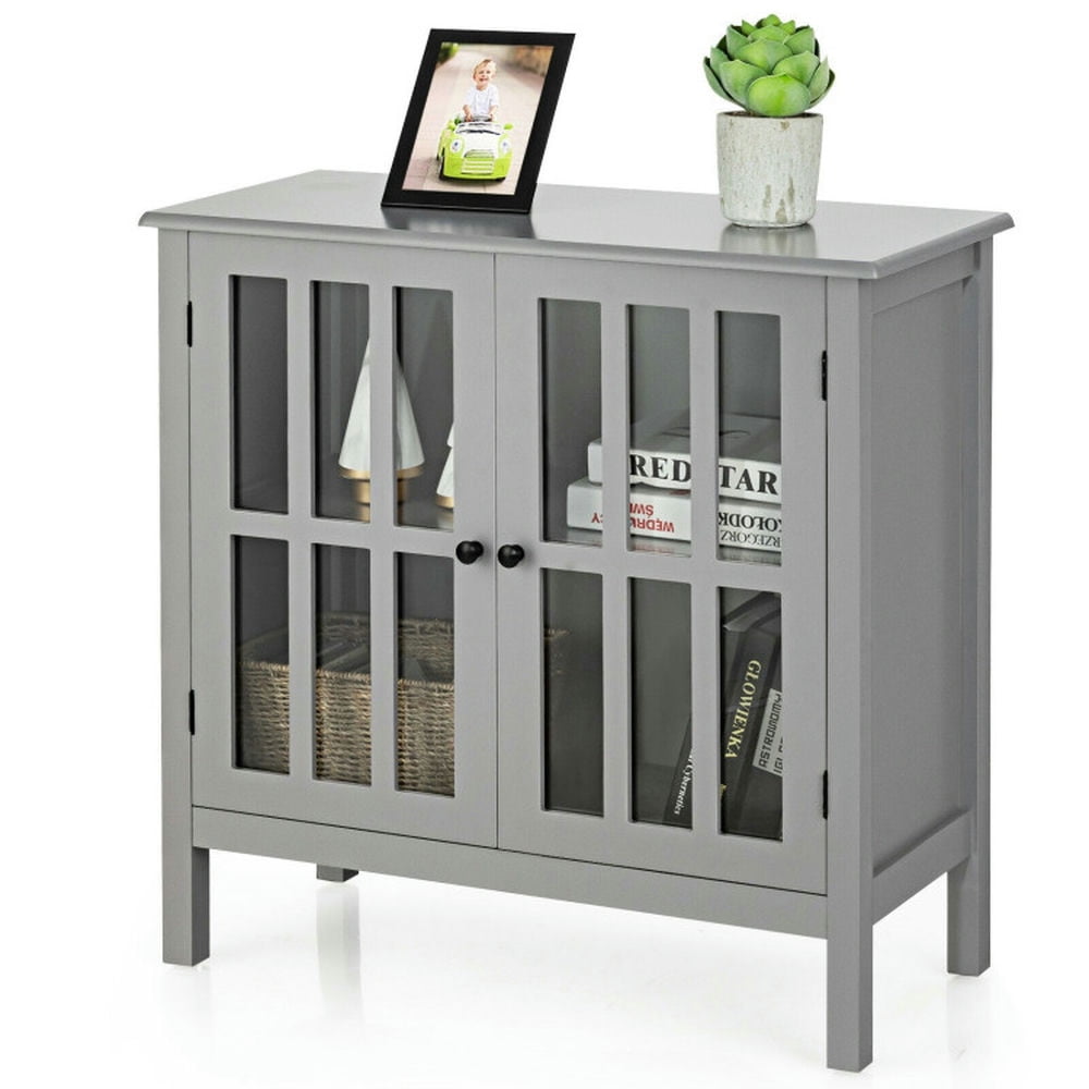 Finihen Kitchen Storage Cabinet, Buffet Sideboard, Glass Door Sideboard Console Storage Buffet Cabinet, for Dining Room, Kitchen, Living Room, Gray Finihen Kitchen Storage Cabinet, Buffet Sideboard, Glass Door Sideboard Console Storage Buffet Cabinet, for Dining Room, Kitchen, Living Room, Gray