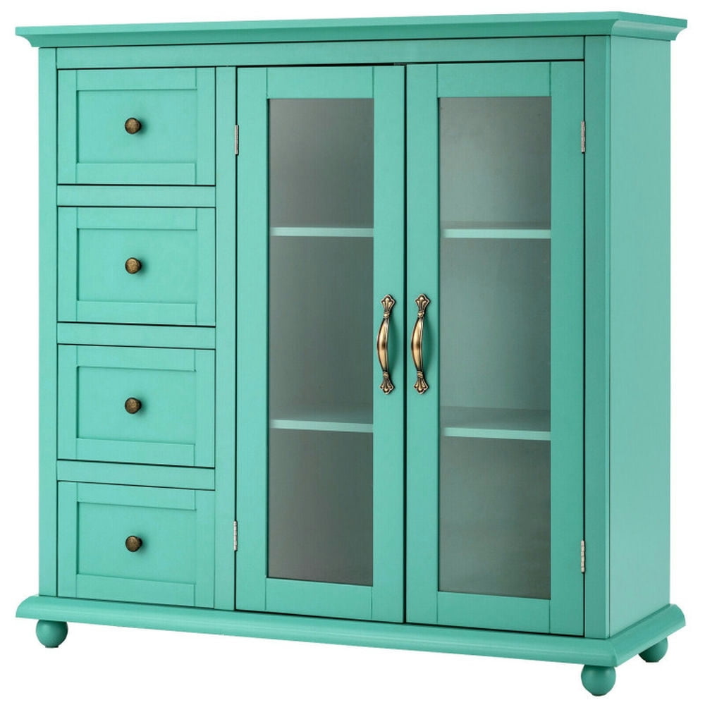 Finihen Kitchen Storage Cabinet, Buffet Sideboard, Buffet Sideboard Table Kitchen Storage Cabinet with Drawers and Doors, for Dining Room, Kitchen, Living Room, Green Finihen Kitchen Storage Cabinet, Buffet Sideboard, Buffet Sideboard Table Kitchen Storage Cabinet with Drawers and Doors, for Dining Room, Kitchen, Living Room, Green