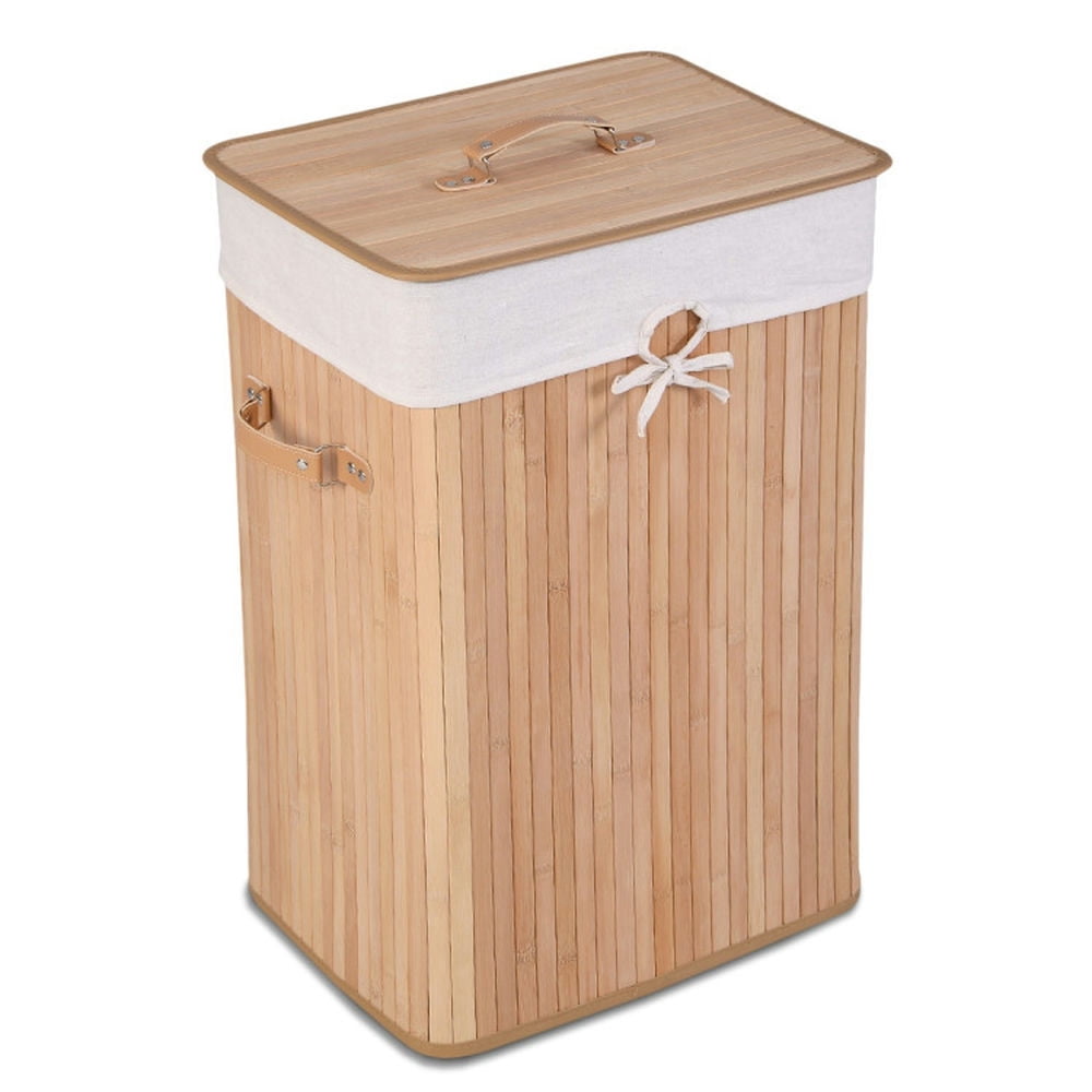 Finihen Laundry Hamper, Laundry Basket, Rectangle Bamboo Hamper Laundry Basket Washing Cloth Bin Storage Bag Lid 3 color, for Bathroom, laundry Room, Natural Finihen Laundry Hamper, Laundry Basket, Rectangle Bamboo Hamper Laundry Basket Washing Cloth Bin Storage Bag Lid 3 color, for Bathroom, laundry Room, Natural