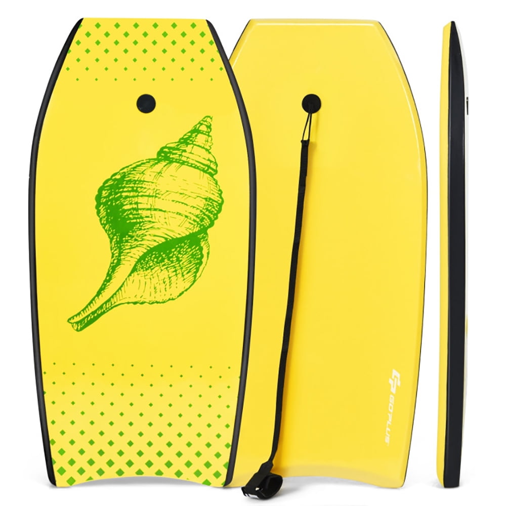 Demifill Lightweight Body Board, Super Lightweight Surfing Bodyboard-M, Perfect Surfing for Kids Teens and Adults, Yellow Demifill Lightweight Body Board, Super Lightweight Surfing Bodyboard-M, Perfect Surfing for Kids Teens and Adults, Yellow