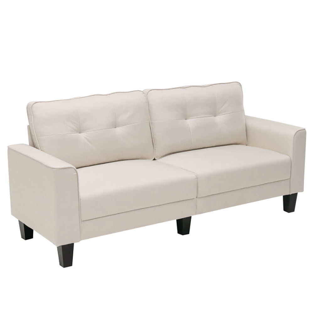 Finihen Loveseat Sofa, Modern Loveseat Sofa Couch, 79.5 Inch Fabric Loveseat Sofa with 2 Removable Back Cushions, for Living Room, Bedroom, Beige Finihen Loveseat Sofa, Modern Loveseat Sofa Couch, 79.5 Inch Fabric Loveseat Sofa with 2 Removable Back Cushions, for Living Room, Bedroom, Beige
