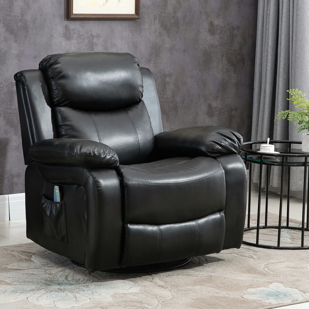 Finihen Manual Massage Recliner Chair for Elderly with Remote Controls, Breathable PU Leather Recliner Chair for Adults, Black Finihen Manual Massage Recliner Chair for Elderly with Remote Controls, Breathable PU Leather Recliner Chair for Adults, Black