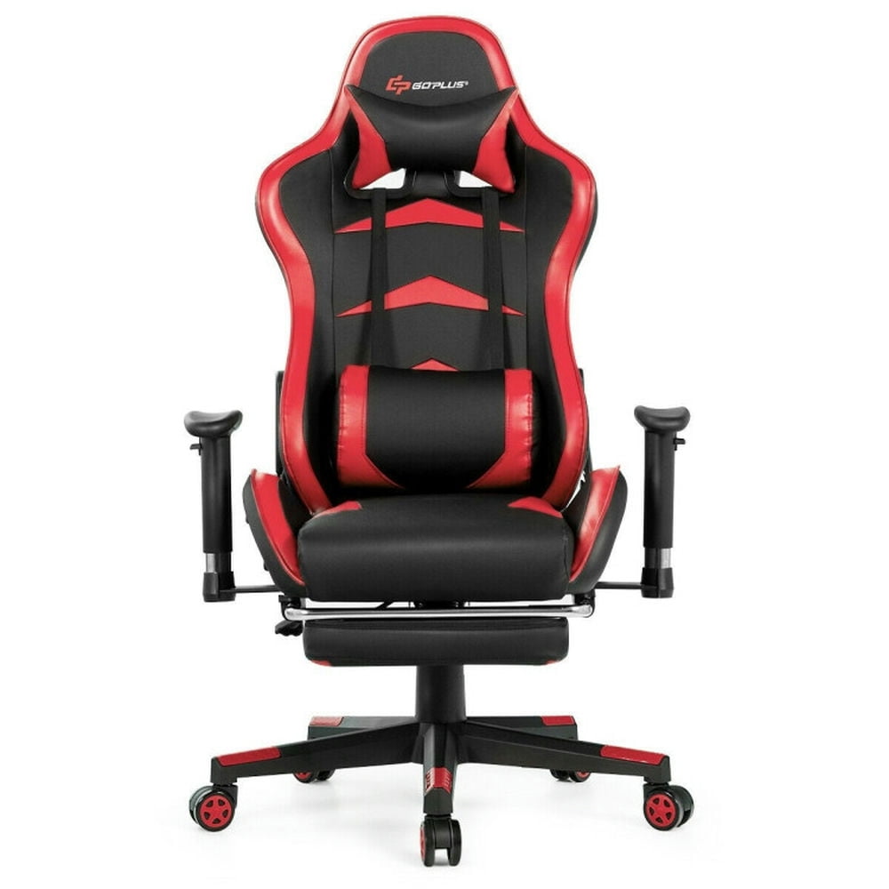 Finihen Massage Gaming Chair with Footrest, Computer Chair with Headrest and Lumbar Support, Red Finihen Massage Gaming Chair with Footrest, Computer Chair with Headrest and Lumbar Support, Red