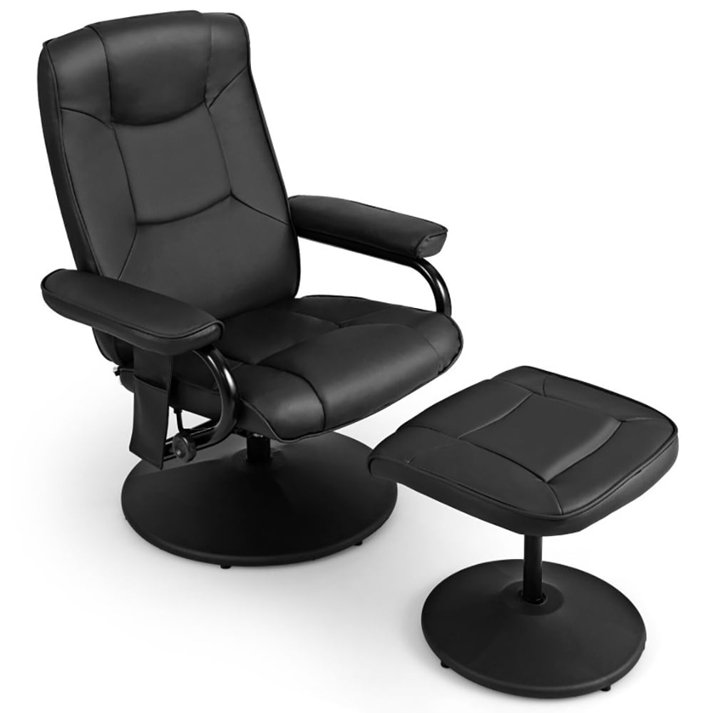 Finihen Massage Recliner Chair, 360°Swivel Massage Recliner Chair with Ottoman, Recliner with Ottoman Footrest, for Living Room, Bedroom, Black Finihen Massage Recliner Chair, 360°Swivel Massage Recliner Chair with Ottoman, Recliner with Ottoman Footrest, for Living Room, Bedroom, Black