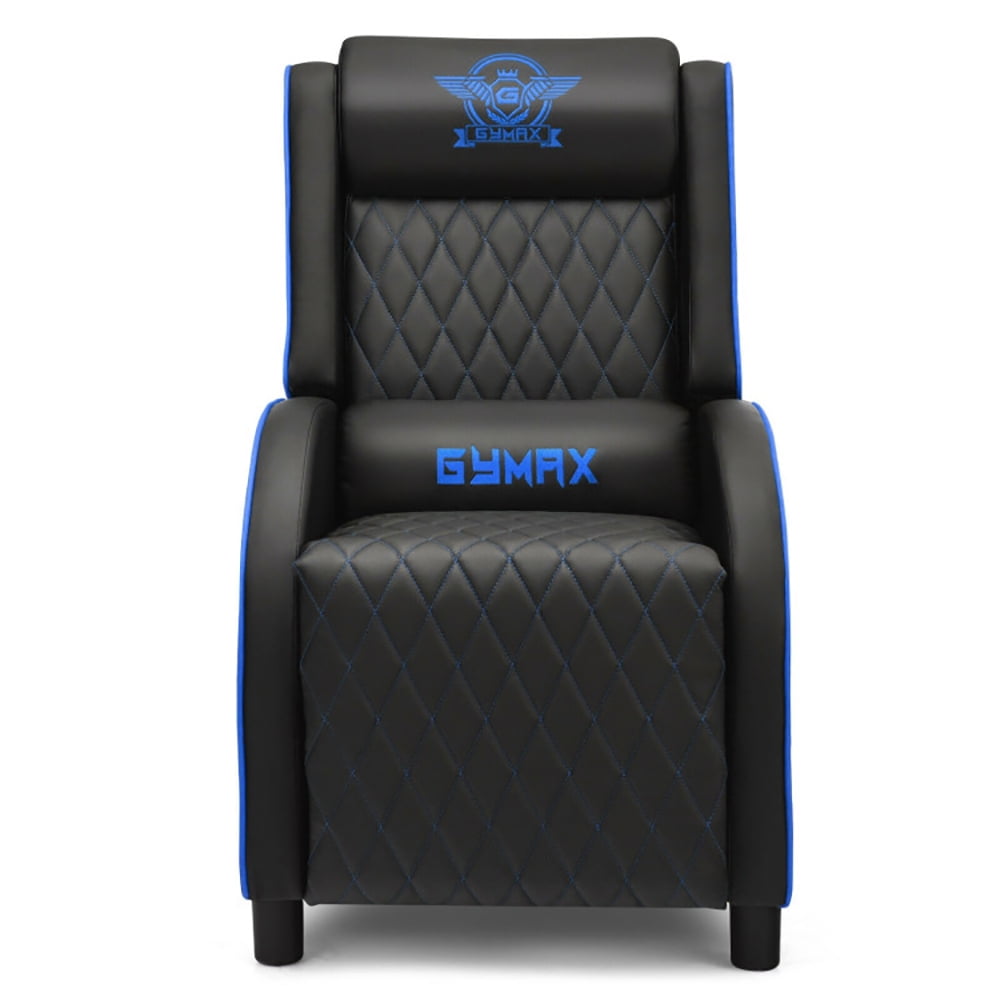 Finihen Massage Recliner Chair, Massage Gaming Recliner Chair with Headrest and Adjustable Backrest, for Home Theater, Blue Finihen Massage Recliner Chair, Massage Gaming Recliner Chair with Headrest and Adjustable Backrest, for Home Theater, Blue
