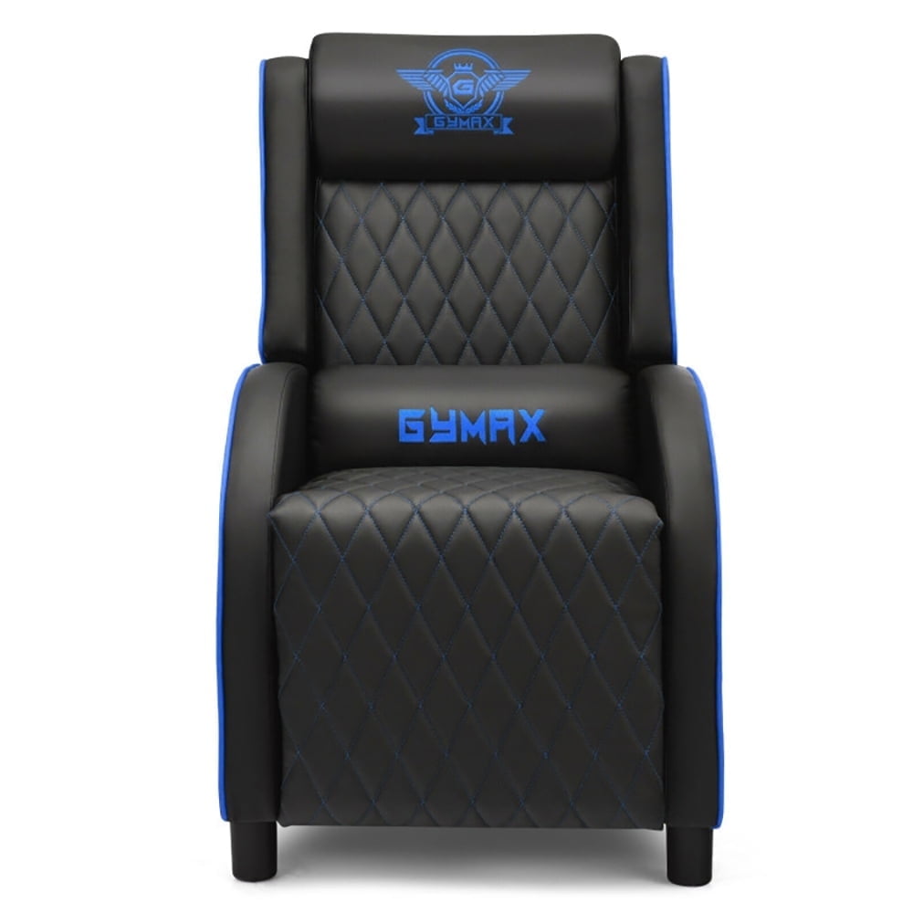 Demi Bonn Massage Recliner Chair, Massage Gaming Recliner Chair with Headrest and Adjustable Backrest, for Home Theater, Blue