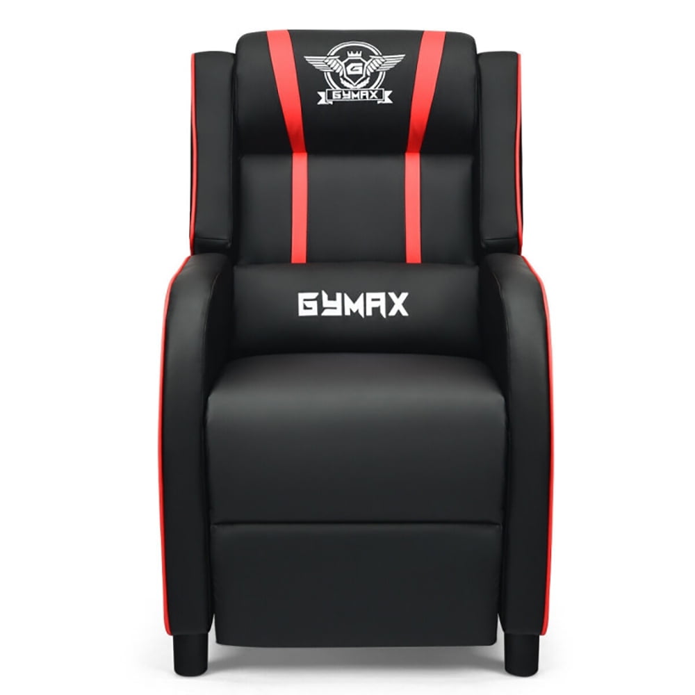 Finihen Massage Recliner Chair, Massage Racing Gaming Single Recliner Chair, for Gaming Room, Home Theater, Red Finihen Massage Recliner Chair, Massage Racing Gaming Single Recliner Chair, for Gaming Room, Home Theater, Red