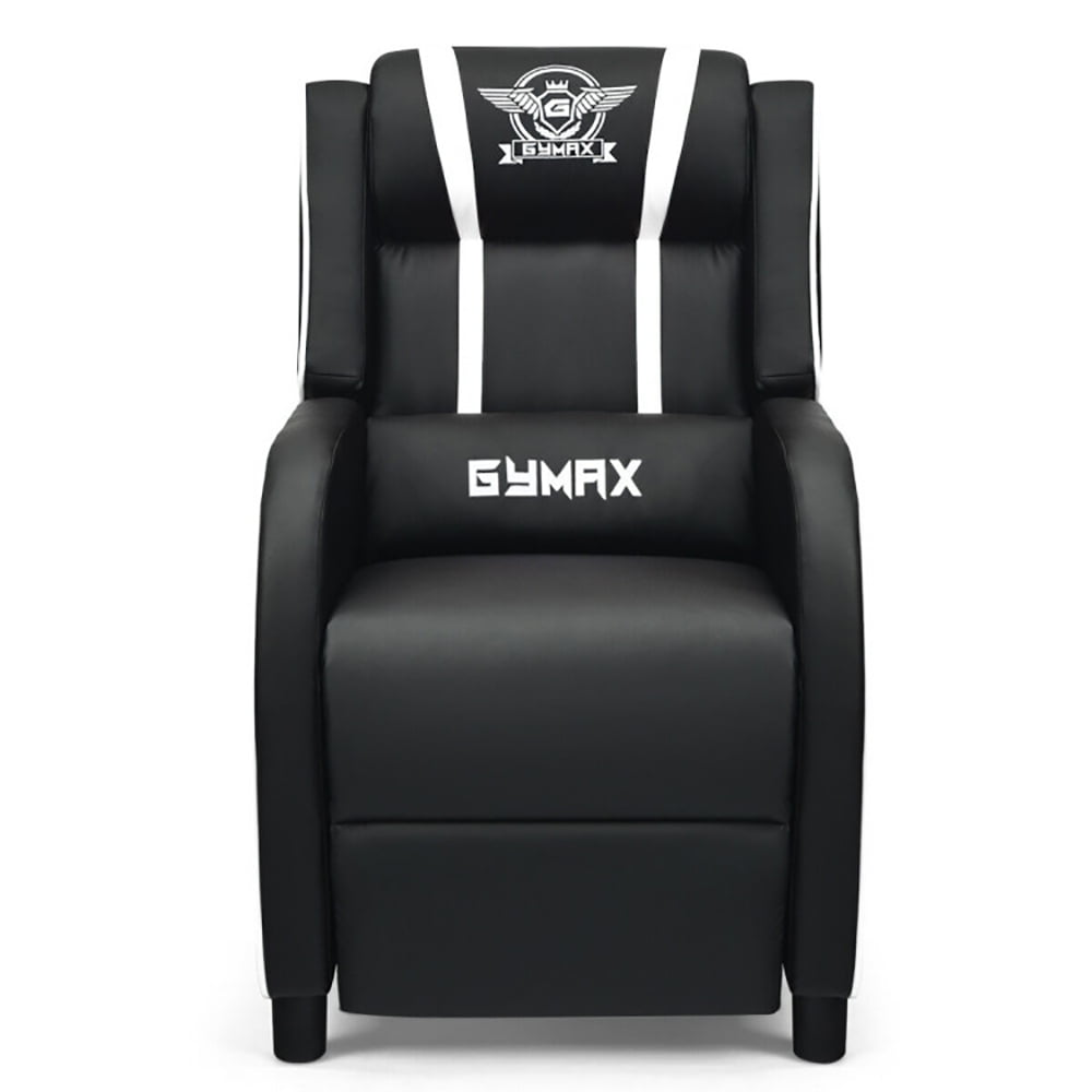 Finihen Massage Recliner Chair, Massage Racing Gaming Single Recliner Chair, for Gaming Room, Home Theater, White Finihen Massage Recliner Chair, Massage Racing Gaming Single Recliner Chair, for Gaming Room, Home Theater, White