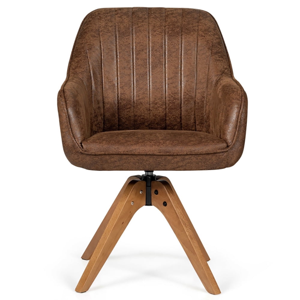 Finihen Modern Accent Chair, Fabric Swivel Accent Chair with Beech Wood Legs, for Bedroom, Living Room, Dining Room, Brown Finihen Modern Accent Chair, Fabric Swivel Accent Chair with Beech Wood Legs, for Bedroom, Living Room, Dining Room, Brown